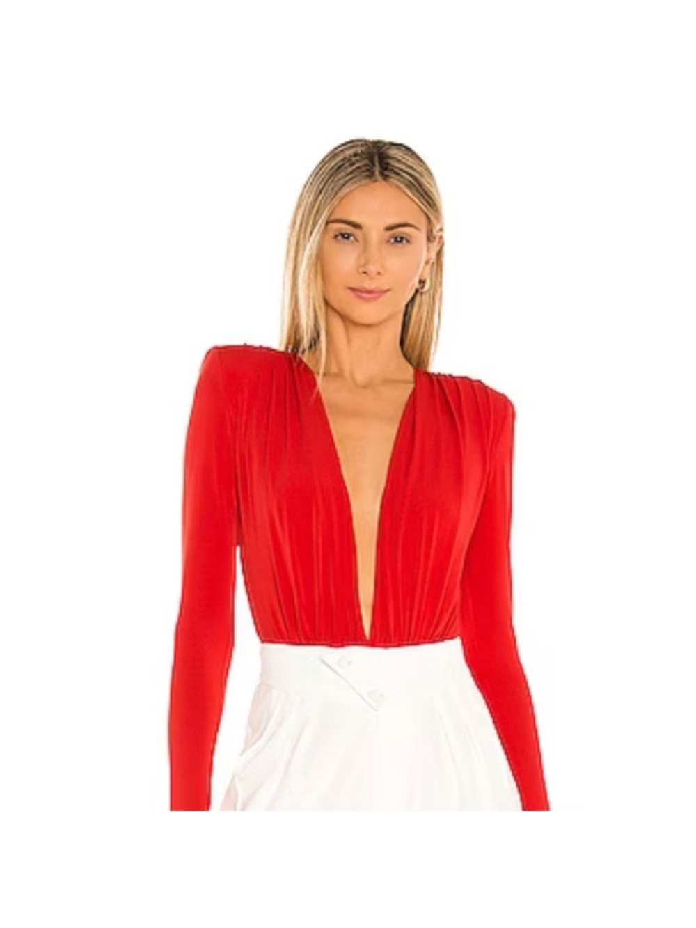 NWT Nookie Dasha Plunge Bodysuit Fiery Red